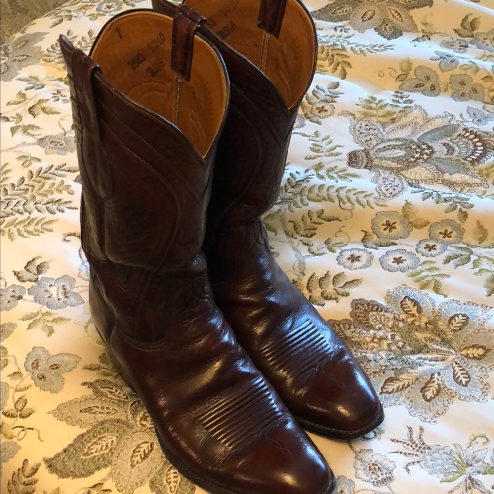 Men’s Lucchese goatskin boots size 10 1/2